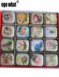 Hele bloemen serie goedkope kleine handtas opslag sieraden decoratieve blikken doos met deksels candy case oortelefoon ring kerstcadeaus9192298