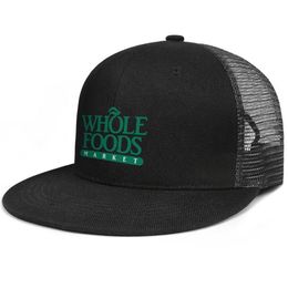 Whole Foods Market Saludable orgánico Unisex Flat Brim Trucker Cap Estilos Sombreros de béisbol personalizados Flash gold Camuflaje rosa White2873
