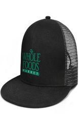 Whole Foods Market Saludable orgánico Unisex Flat Brim Trucker Cap Estilos Sombreros de béisbol personalizados Flash gold Camuflaje rosa White1345423
