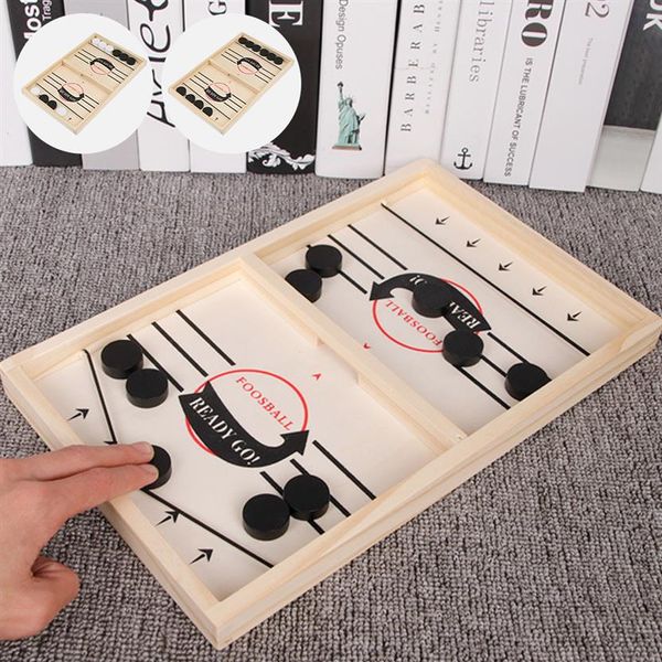 Jeux de baby-foot entiers Super gagnant Sling Puck Game Fun Toys Board-Game table bataille de bureau 2 en 1 jeu de hockey sur glace Jouets pour Adu2938