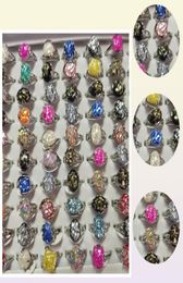 Fshion entier 30pcslot vintage shell anneaux mixtes tailles et façonne des anneaux de bijoux de mode féminine3463592