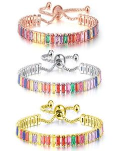 Hele volledige strass glanzende armband voor vrouwen mode -bling ijs uit het vierkante kristallen armband op de hand sieraden cadeau5157012