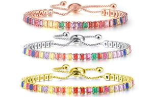 Hele volledige strass glanzende armband voor vrouwen mode bling ijskleed square crystal armband op hand sieraden cadeau4622326