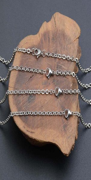 Cadenas de eslabones de collar de cadena de cable estilo O de acero inoxidable genuino completo a granel para fabricación de joyas dff04127940582