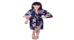 Girl Whole Silk Satin Floral Kimono Bata Bathrobe Fashion Fashion Rata9872539