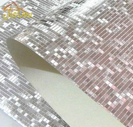 Hele glitter mozaïek behang achtergrond muur behang goud folie behang zilver plafond wandbekleding papel de parede6167947