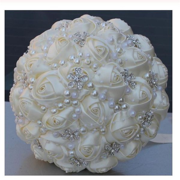 Bouquets de mariée magnifiques, en perles élégantes, pour mariée, demoiselle d'honneur, cristal scintillant, accepté Cus290h