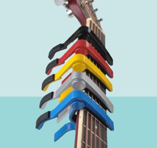 Capodastres de guitare entière, accessoires de guitare acoustique à changement rapide, capodastre à gâchette multicolore 1390277