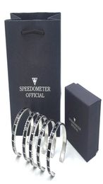 Bracelet de haute qualité pour hommes, manchette en acier inoxydable, compteur de vitesse, bijoux à la mode pour hommes avec vente au détail pa4739995
