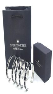 Hele hoge kwaliteit armband voor mannen roestvrij stalen manchet snelheidsmeter armband mode heren039s sieraden met detailhandel pa4739995