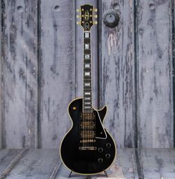 Hele hoge kwaliteit aangepaste 3 pickups LPB3 Black Beauty 6 Strings LP Elektrische gitaar Mahonie Body Gold Hardware Deli1816810