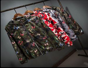 Hele hoge kwaliteit man dames zomer camo windjack dunne vrouwelijke camouflage vlinder windjack jassen lente capuchon8134772