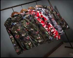 Hele hoge kwaliteit man dames zomer camo windjack dunne vrouwelijke camouflage vlinder windjack jassen lente capuchon7547859