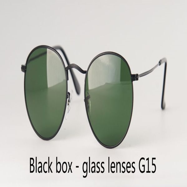 Lunettes de soleil de haute qualité pour hommes et femmes, marque de styliste, monture métallique, verres ronds, lunettes de soleil uv400 avec étui 271r