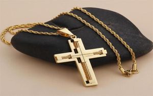 hele hiphop sieraden kruis ketting heren goudketen hangers Xmas Gift voor Men270S63151222222