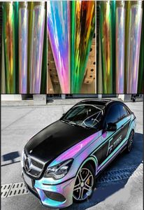 Holographic Rainbow Chrome Car autocollant Laser Placing Car Body Film Film DIY Car style 5424446