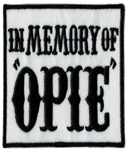 Parche de hierro bordado en memoria de OPIE, insignia de motociclista para coser en apliques DIY, accesorio bordado, emblema 2176653