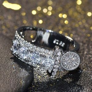 Whole-Infinity Brand New 2019 Bijoux de luxe en argent sterling 925 avec topaze blanche et diamant CZ pour femmes, mariage, vintage, 273G
