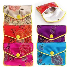 Sacs de rangement de bijoux entiers, pochette de Tradition chinoise en soie, sac à main cadeaux organisateur de bijoux 223c