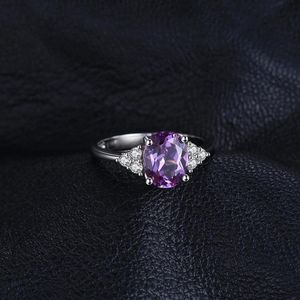 JEWEWELRYPA 3CT CRÉATION ALEXANDRITE SAPHIRE RING 925 STERLING Silver Anneaux pour femmes Ring de fiançailles Silver 925 Gemstones258a