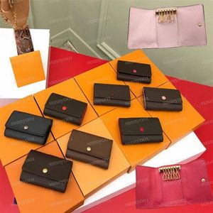 Purse clés entier pour hommes de qualité supérieure multi-couleurs authentique portefeuille court dame six porte-clés femmes hommes classiques zipper Pock185z