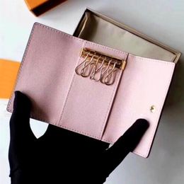 Porte-clés entier pour hommes de qualité supérieure en cuir multicolore court portefeuille dame six porte-clés femmes hommes classique fermeture éclair poche clé ch275K