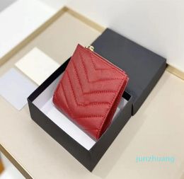 Dame entière rouge noir rose portefeuille multicolore designers porte-monnaie porte-carte boîte d'origine 5112 poche à glissière classique Y 163 wi244m