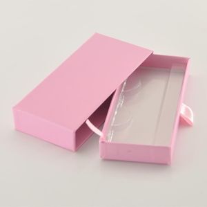Hele wimperboxen verpakking wimper pakket pakket aangepaste rechthoeklade donker roze faux cils lade make -up opslagcase bulk vendo8632035