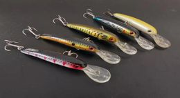 Lote de todo el lote 20 Lure de pesca Minnow Crankbaits Baits Hand Hooks Bass 135G11 CM 5 Color 3680686