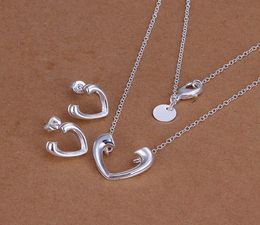 Hele laagste kerstcadeau 925 Sterling zilveren mode ketting ketting set QS1188815033