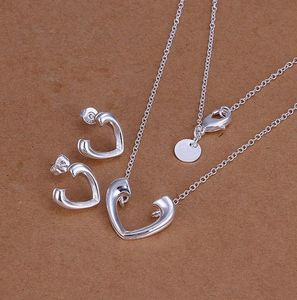 Cadeau de Noël le plus bas entier 925 Colliers de mode en argent sterling Set QS1183429933