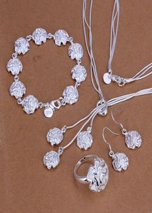 Ensemble collier et boucles d'oreilles en argent Sterling 925, cadeau de noël le plus bas, à la mode, QS1829023186