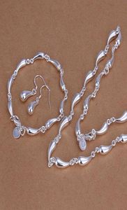Ensemble collier et boucles d'oreilles en argent Sterling 925, cadeau de noël le plus bas, à la mode, QS1264487261
