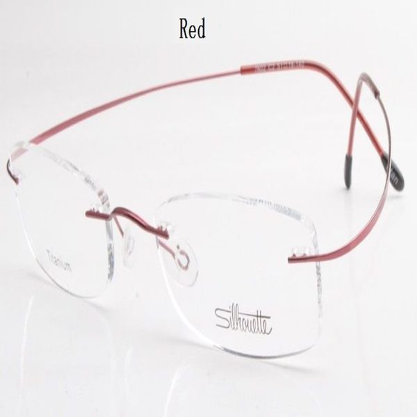 Lunettes optiques sans monture en titane, marque de luxe entière, monture sans vis, lunettes de prescription avec Bax 217O