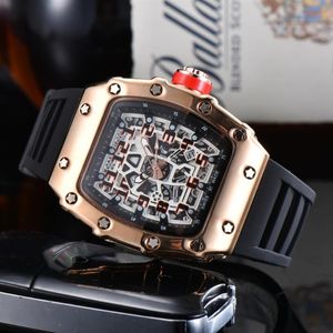 Hele luxe mannen horloge siliconen rubber Heren Horloges rafael ontwerp klok dagelijks Waterdicht Topmerk man Quartz Horloge fashi2410