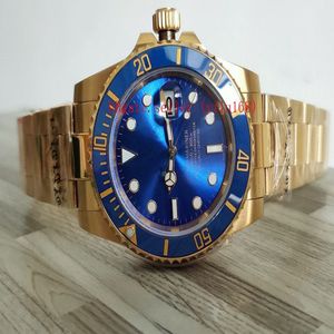 Hele - luxe nieuwe blauwe zwarte wijzerplaat goud 116618 116618LN 116618LB -97208 40 mm automatische herenhorloges keramische bezel 18k ye281q