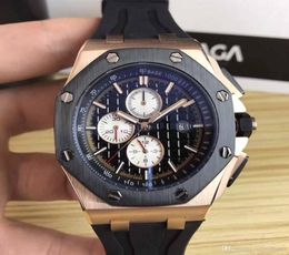 Luxury Luxury Royal Offshore Gold Black Inoxydless Areels Automatique STRAPE MÉCANIQUE MECANIQUE SPORT MENS