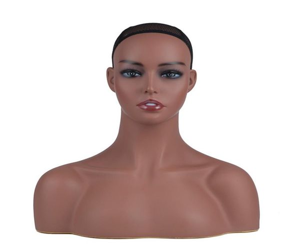 Mannequin PVC Mannequin Head Realist Mannequin Head Buste Wig Head Stand For Wigs Afficher la livraison de mer 2116373