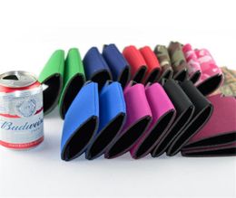 Muchos colores enteros en blanco de neopreno plegables soportes rechonchos bolsas enfriadoras de cerveza para latas de comida de vino cubierta DA5448265383