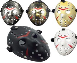 Máscaras inteiras de máscaras Jason Voorhees Máscara Sexta-feira 13 Filme de terror Máscara de hóquei Assustador Traje de Halloween Cosplay Plástico Pa4766348