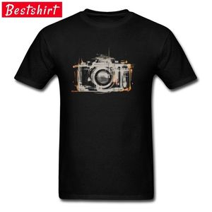 Hele herencamera 35 mm pography t-shirt winter soldaat stof schaamteloze mouw cadeau-shirts rond kraag streetwear 220509