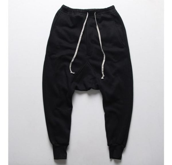 Pantalones casuales Pantalones Harem Pantalones de Harem Men Black Fashion Swag Drop de la entrepierna Hip Hop Pantalones de sudor Pantalones OPK323252012