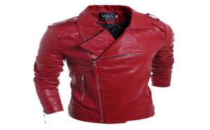 Hele Mens Motorcycle Suède Jas Effen Stijl Rood Zwart Wit Kunstleer Jassen Mannen Koreaanse Slim Fit Mannelijke Merk Punk man C3472061