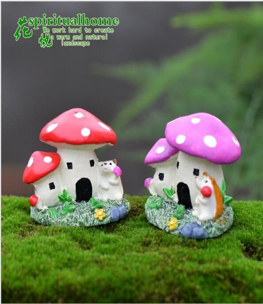 Figuras de miniaturas de Mini Fairy Garden enteras Miniatura Moss Terrarium Bonsai Decor Toys Ornament Houses Houses Props C2846509