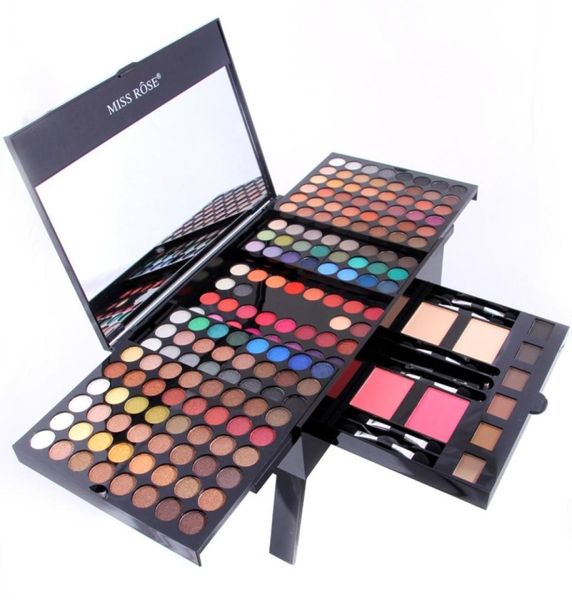 Whole MISS ROSE 180 couleurs ombre à paupières 2 poudre 2 fard à joues 6 ensemble de maquillage pour sourcils miroitant mat femmes maquillage Palette 7002004Y2593475