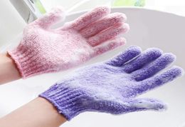 Hele hydraterende spa -huidverzorgingsdoek badhandschoenen vijf vingers exfoliërende handschoenen gezicht body bathing duurzame zachte handschoenen5880577