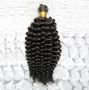 Mongolien coquine mongol bouclé tresses crochets coiffes bouclées coiffure 100g tres-cheveux humains en vrac en vrac 1pcs