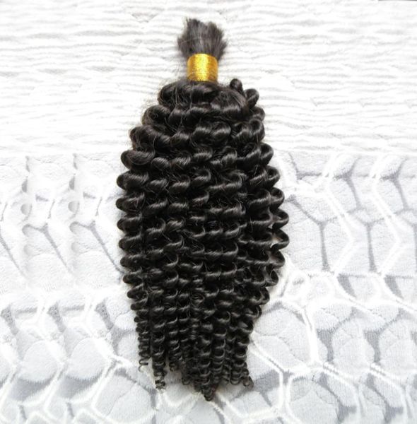 Bongolia entera Kinky rizado Afro Crochet Fraids Flow Curly Hair Style 100g Cabello humano Bulk Curly 1 PCS Human Fraining9875539