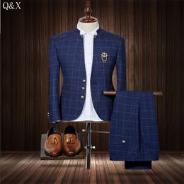 Whole- MS50 2017 col standard classique sur mesure hommes costume Blazers style gentleman sur mesure costumes de mariage slim fit pour m296E