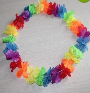 Fleur arc-en-ciel hawaïenne entière Leis artificiel Flower Beach Garland Collier Luau Party Gay Pride 40 Inch4087469